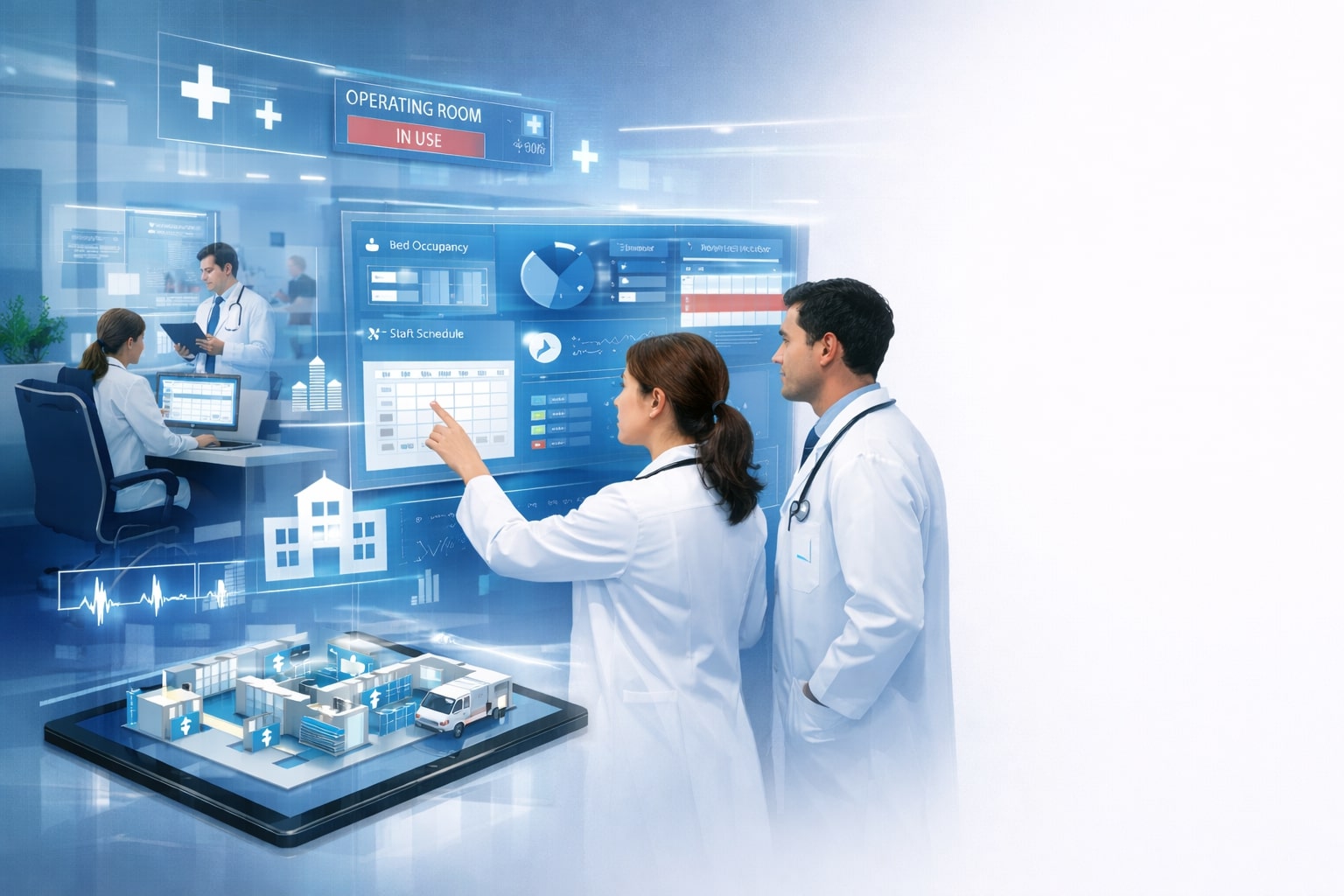 Hospital management system illustration